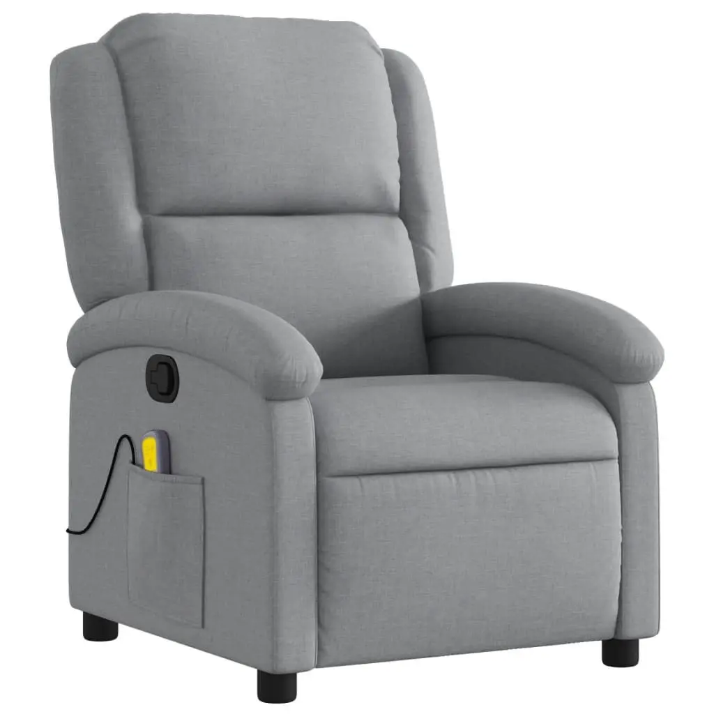 Grey Fabric Manual Massage Recliner Chair with Vibration