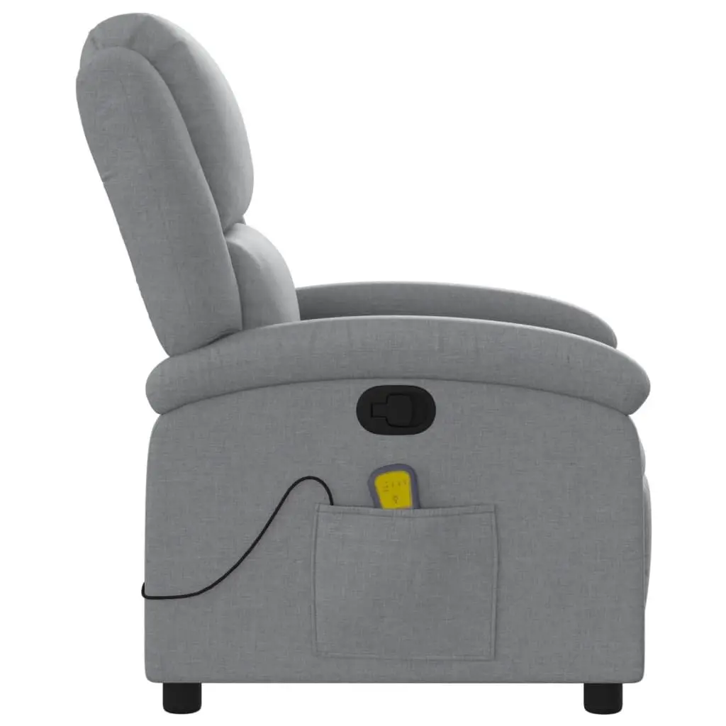 Grey Fabric Manual Massage Recliner Chair with Vibration