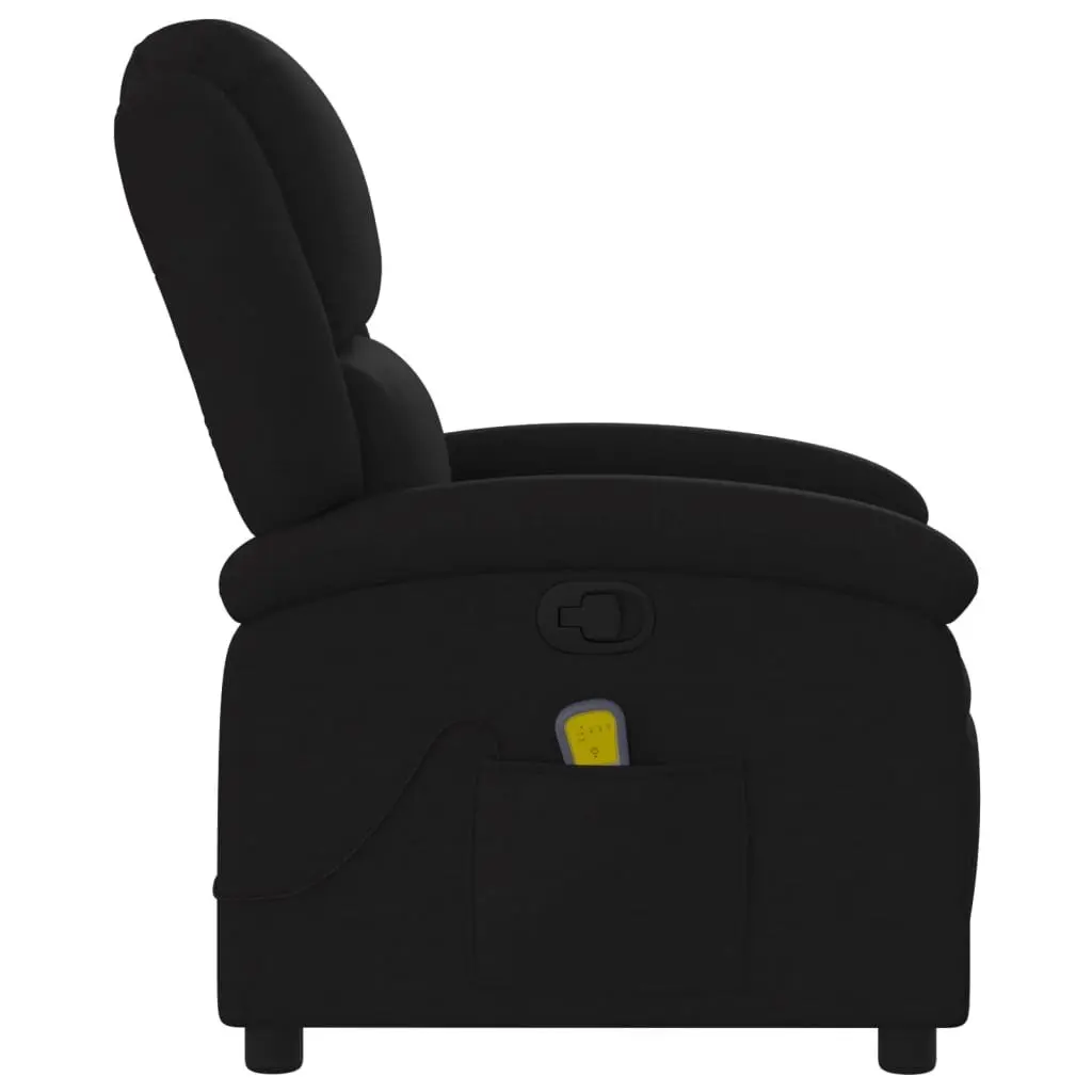 Black Fabric Massage Recliner Chair with 6 Points