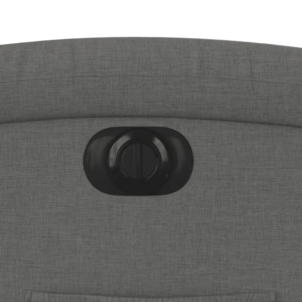 Electric Recliner Chair Grey Fabric Adjustable Footrest Backrest