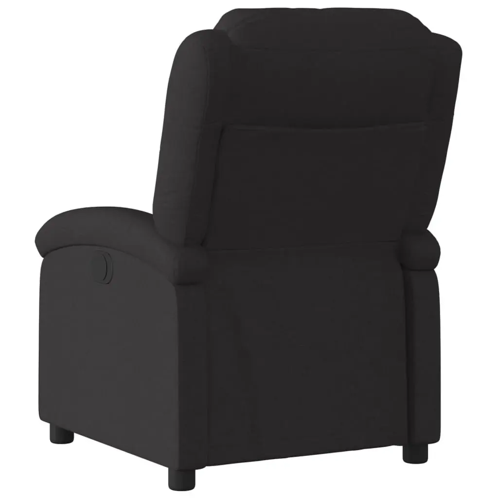 Electric Recliner Chair Black Fabric Motorized Adjustable Footrest