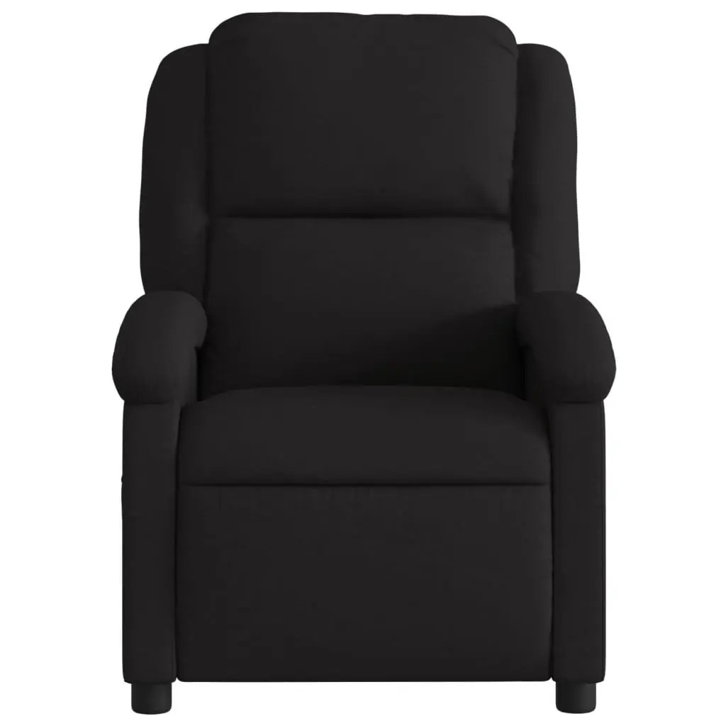 Electric Recliner Chair Black Fabric Motorized Adjustable Footrest