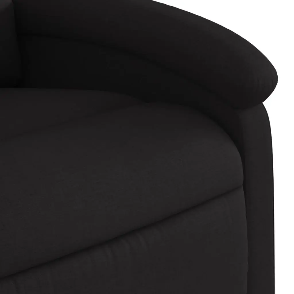 Stand Up Recliner Chair Black Fabric Electric Power Lift Armchair