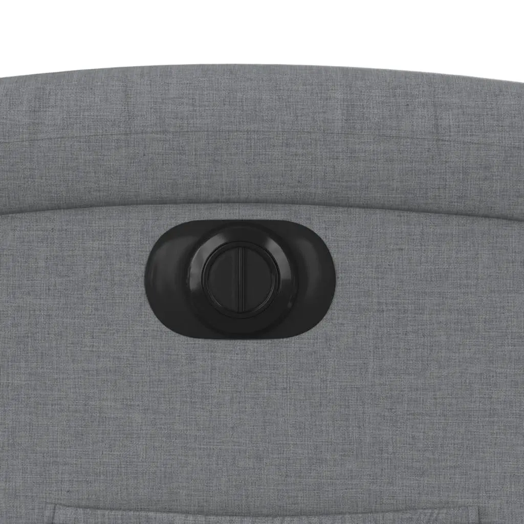 Electric Recliner Chair Light Grey Fabric Power Lift Armchair