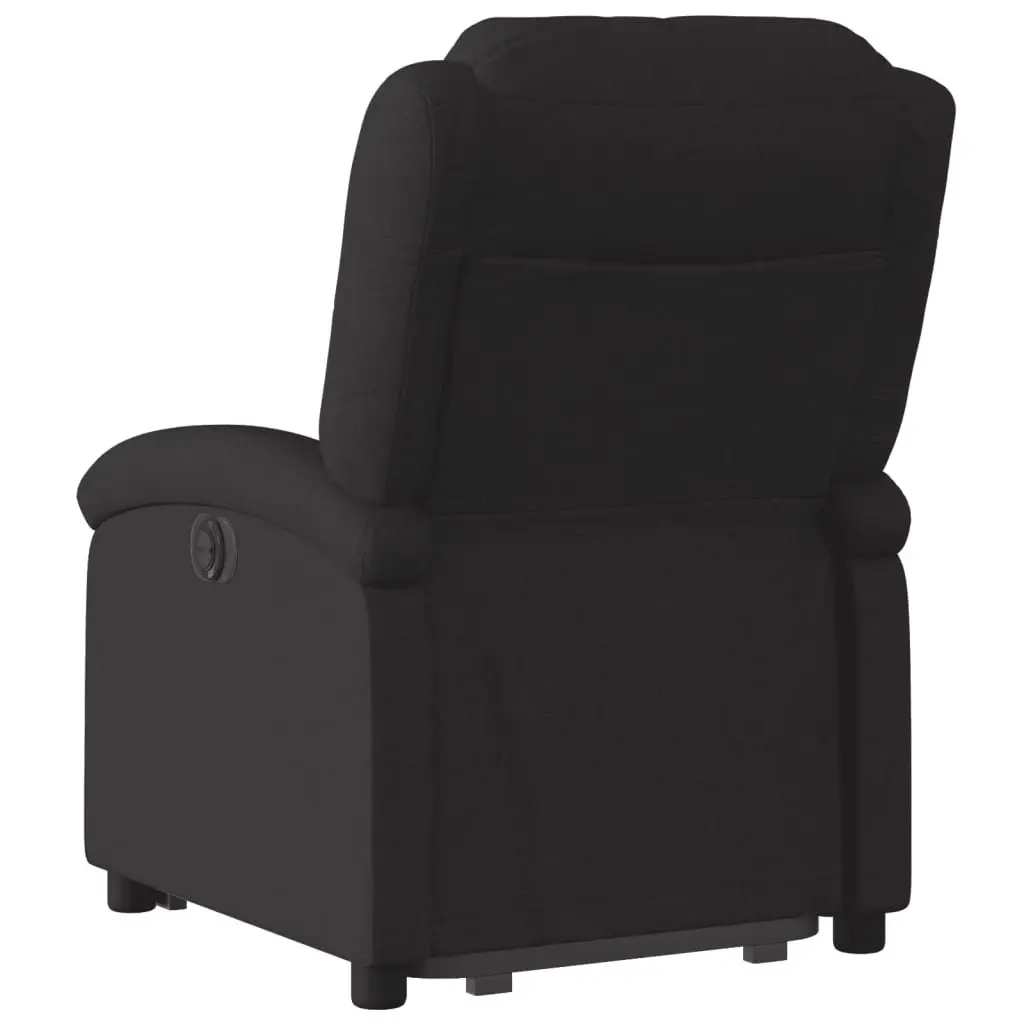 Electric Recliner Chair Black Fabric Lift Armchair for Elderly