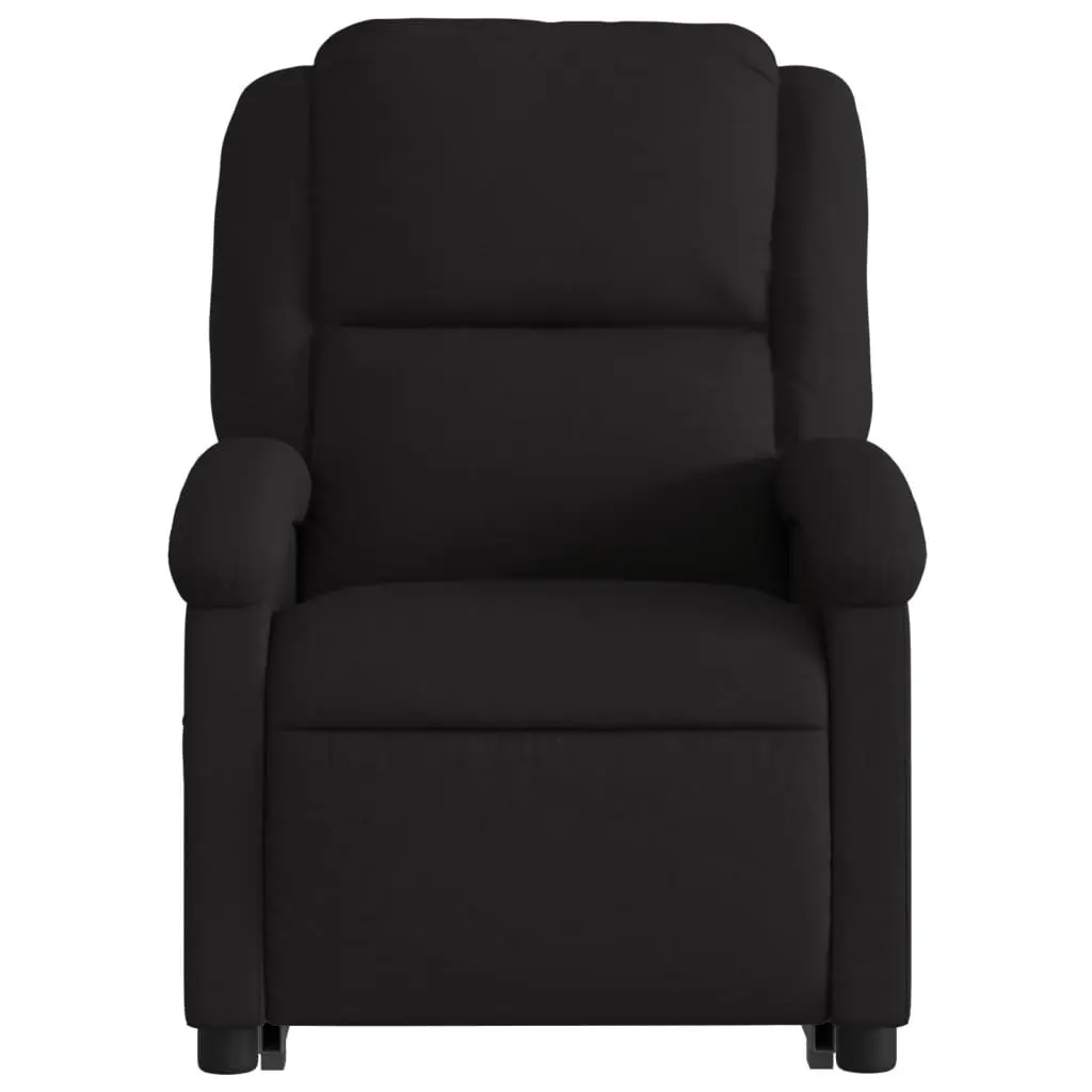 Electric Recliner Chair Black Fabric Lift Armchair for Elderly