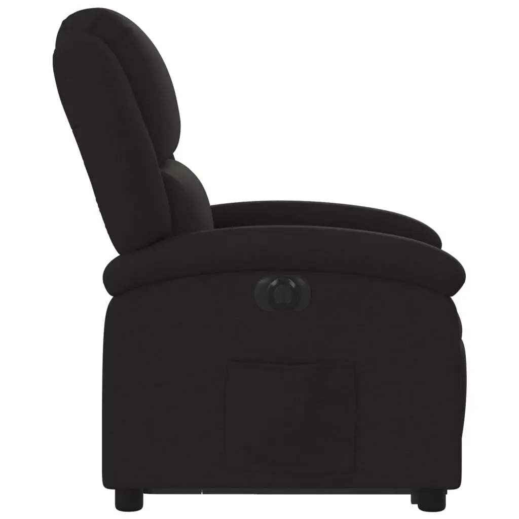 Electric Recliner Chair Black Fabric Lift Armchair for Elderly