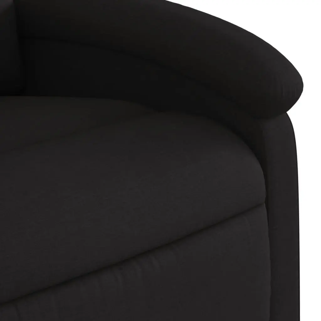 Electric Recliner Chair Black Fabric Lift Armchair for Elderly