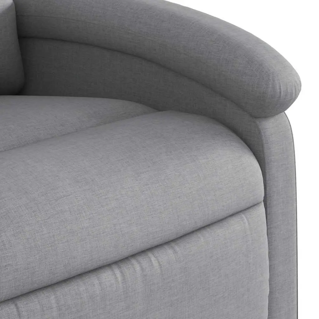 Electric Massage Recliner Chair Grey Fabric Power Lift Armchair