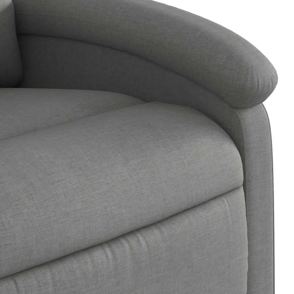 Electric Massage Chair Grey Fabric Stand Up Recliner Armchair