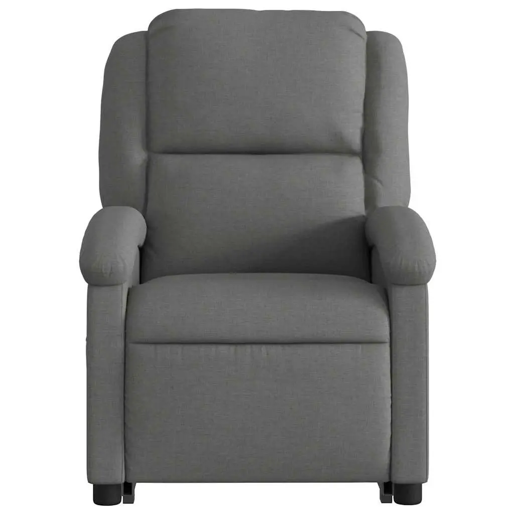 Electric Massage Chair Grey Fabric Stand Up Recliner Armchair
