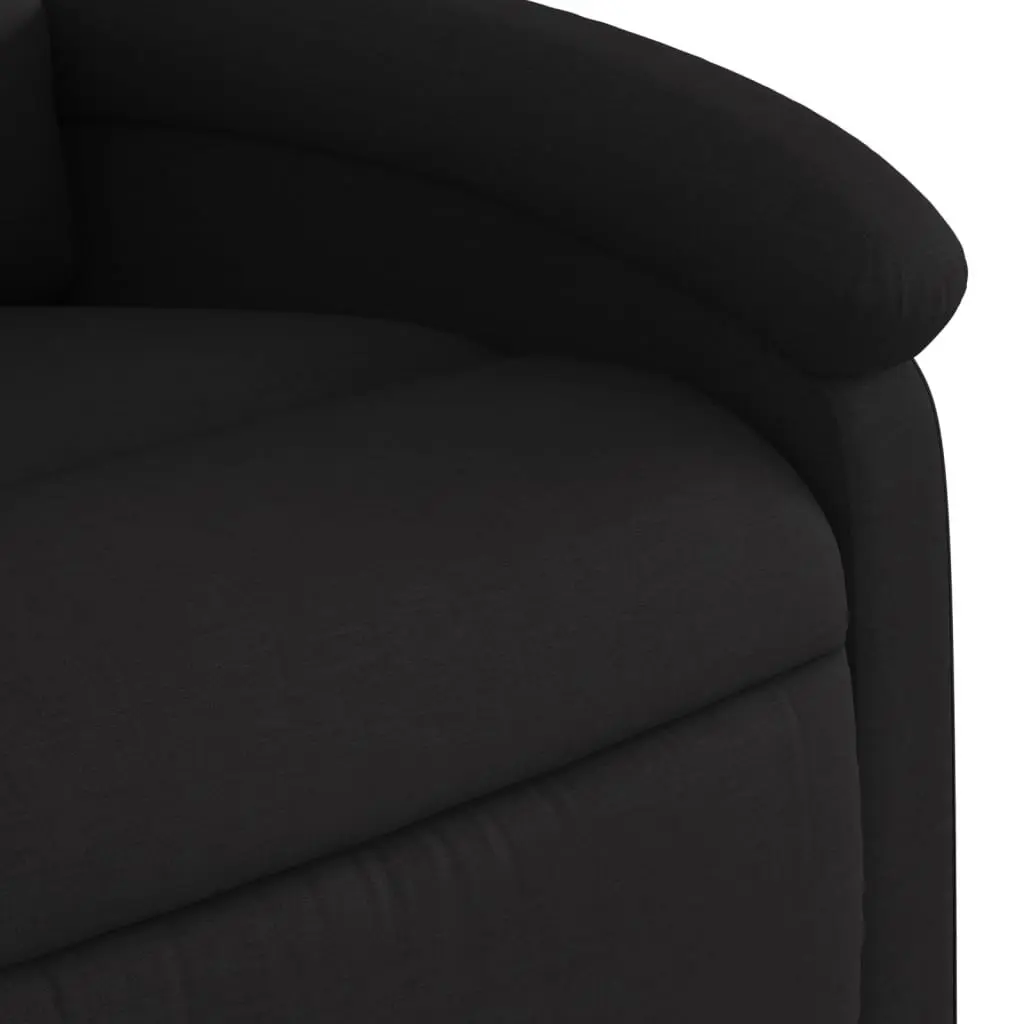 Electric Massage Recliner Chair Black Fabric Power Lift Electric Recline