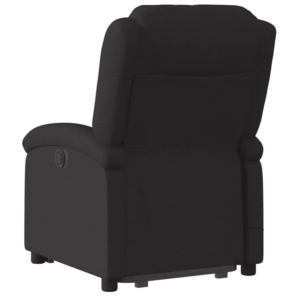 Electric Massage Recliner Chair Black Fabric Power Lift Electric Recline