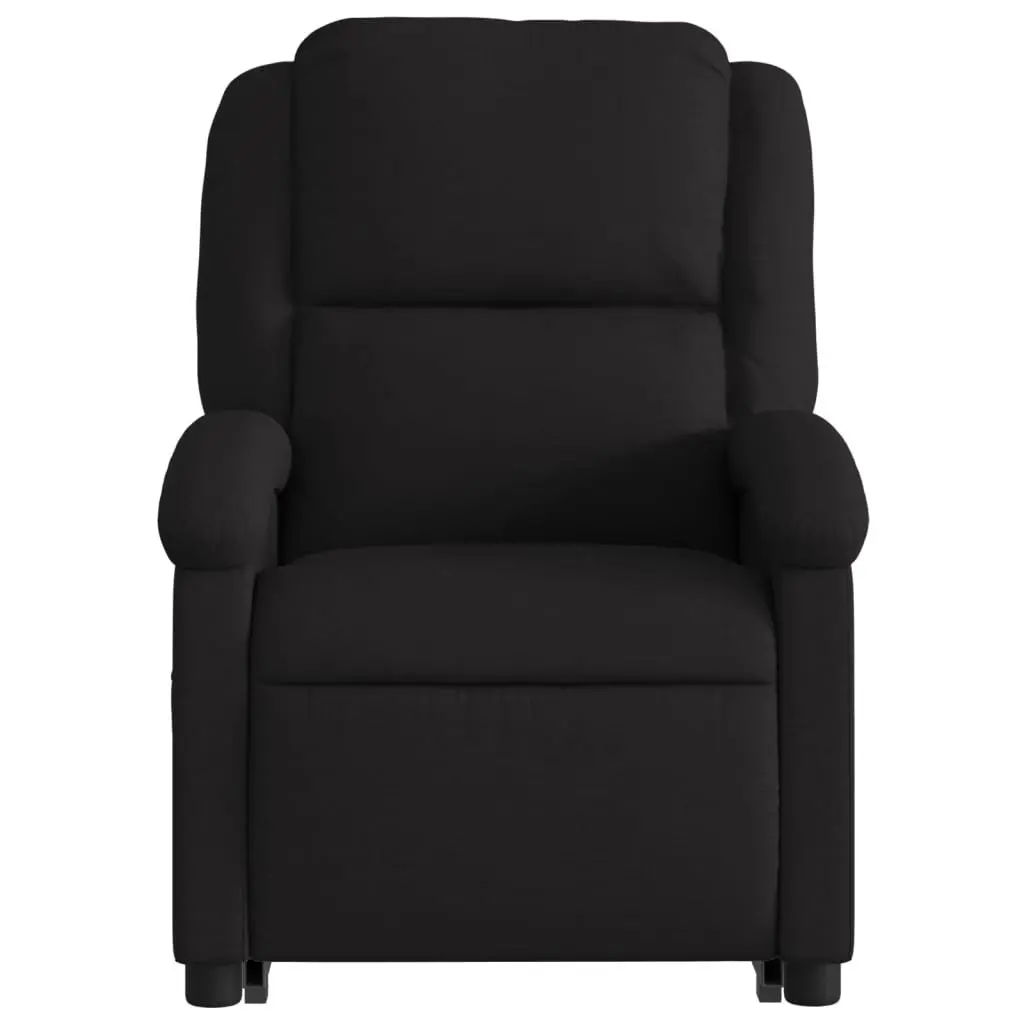 Electric Massage Recliner Chair Black Fabric Power Lift Electric Recline