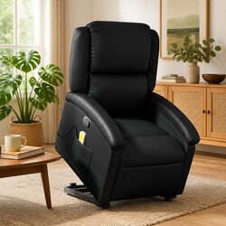 Electric Power Lift Massage Recliner Chair in Black