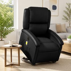 Cozy Electric Stand Up Massage Recliner Chair in Black