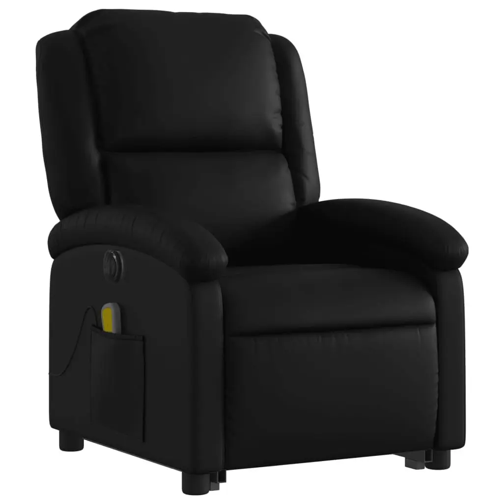 Electric Massage Chair Recliner Black Faux Leather Power Lift 135 Degrees