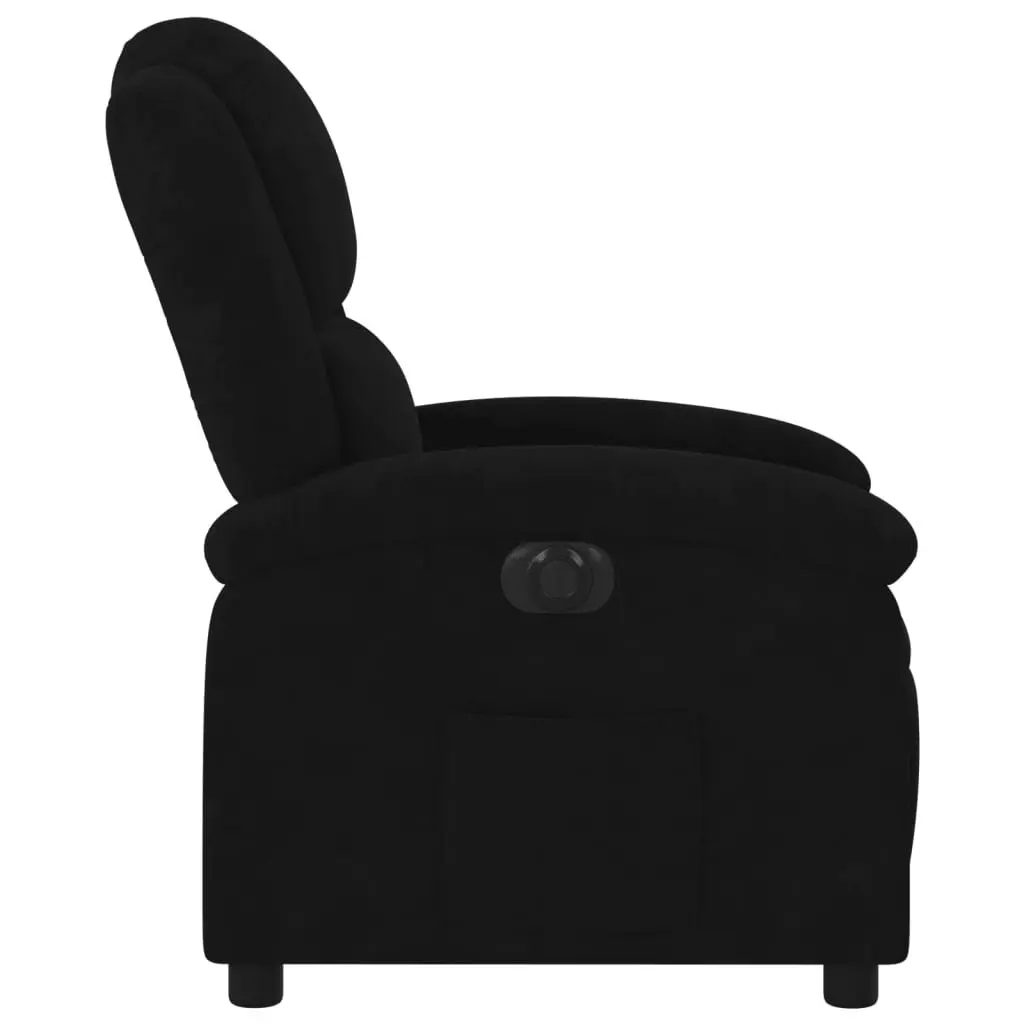 Electric Recliner Chair Black Velvet 135 Degrees Electric Motor