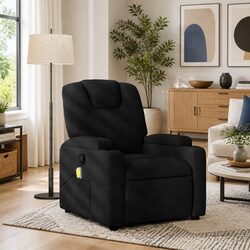 Comfortable Black Fabric Massage Recliner Chair