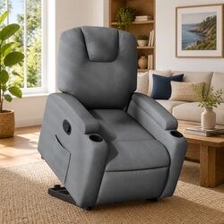 Dark Grey Electric Power Lift Recliner Chair
