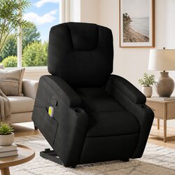 Electric Power Lift Massage Recliner Chair in Black