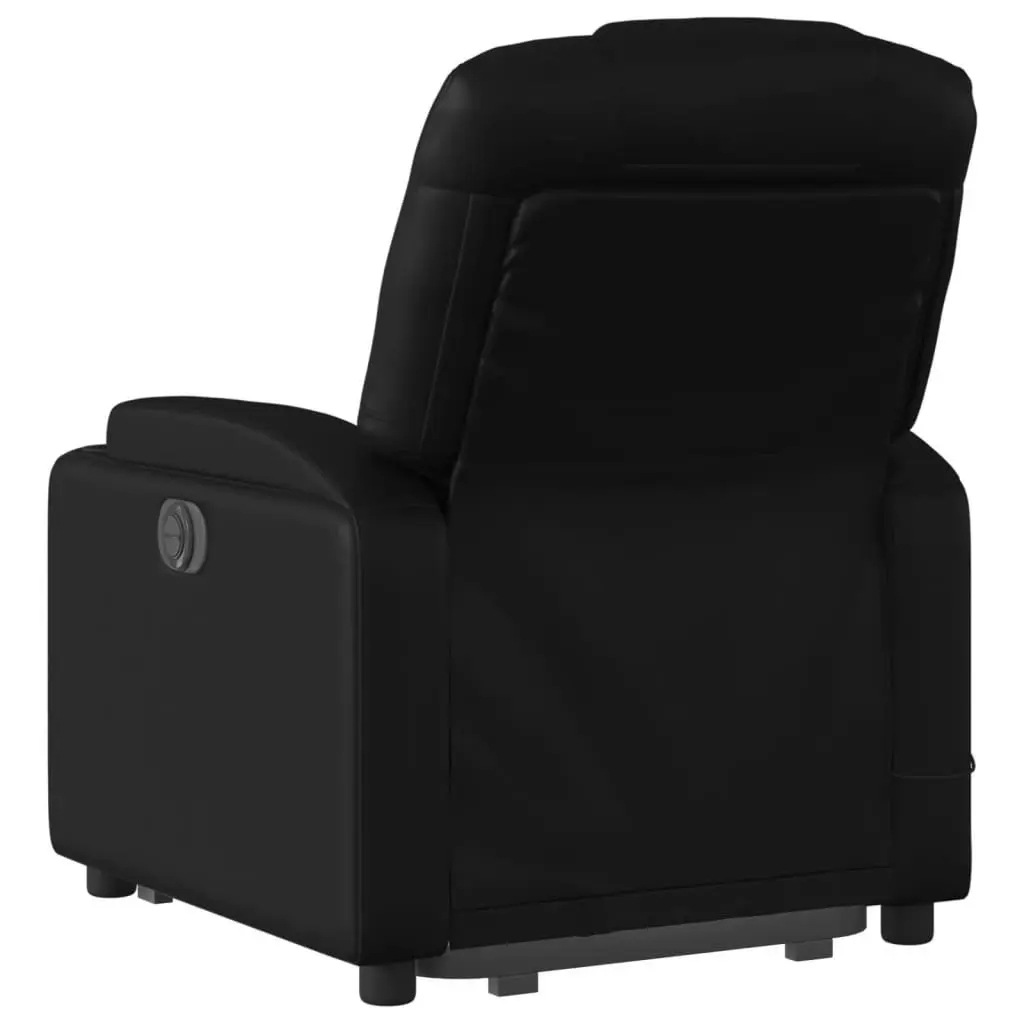 Electric Massage Chair Power Lift Recliner Black Faux Leather 135 Degrees Adjustable