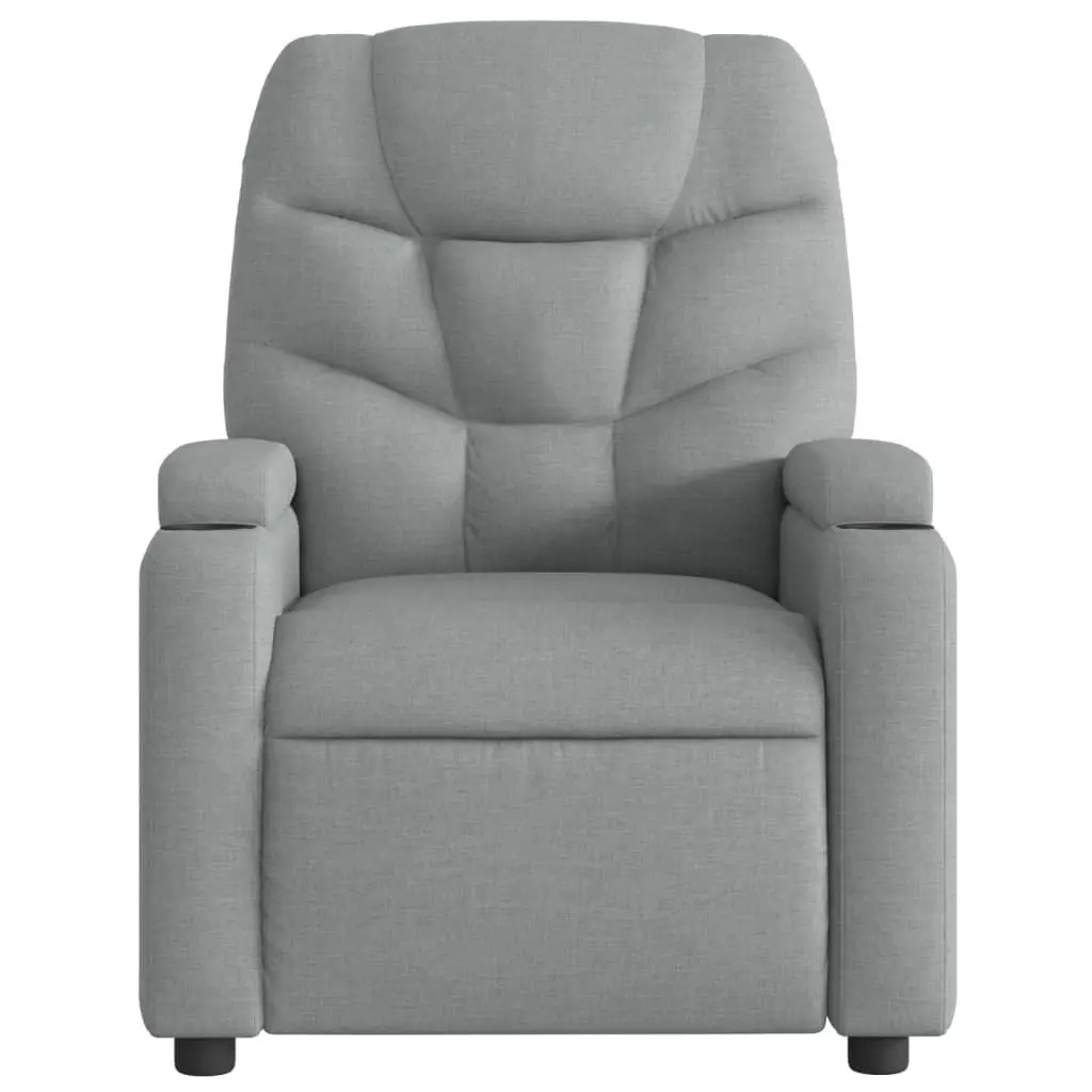 Grey Fabric Massage Recliner Chair