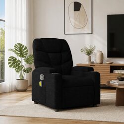 Black Fabric Massage Recliner Chair with Vibration