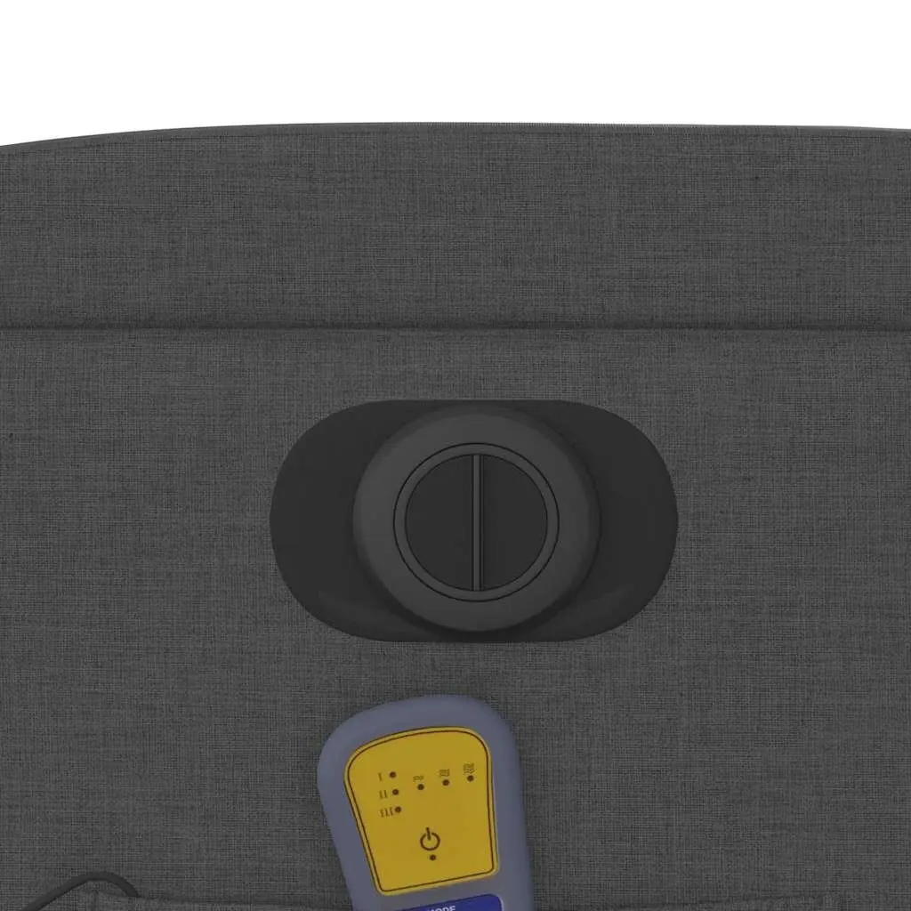 Electric Massage Recliner Chair Grey Fabric 135 Degrees USB Powered Vibration Massage Armchair Footrest