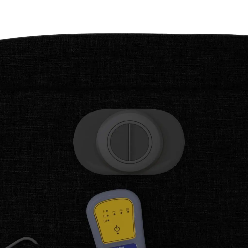 Electric Massage Recliner Chair Black Fabric 135 Degrees Upholstered Armchair
