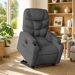 Electric Lift Recliner Chair for Comfort in Grey