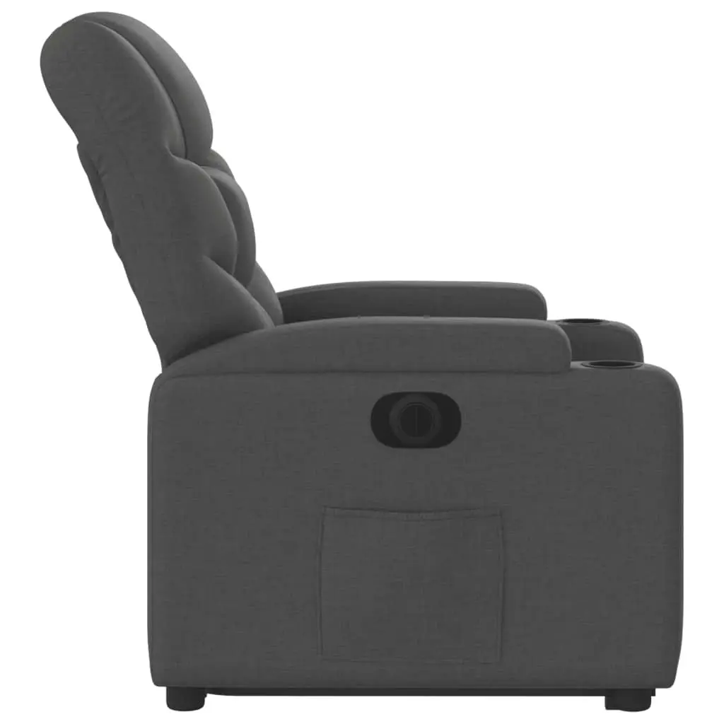 Electric Stand Up Recliner Armchair Power Lift Recline Comfort Grey Fabric