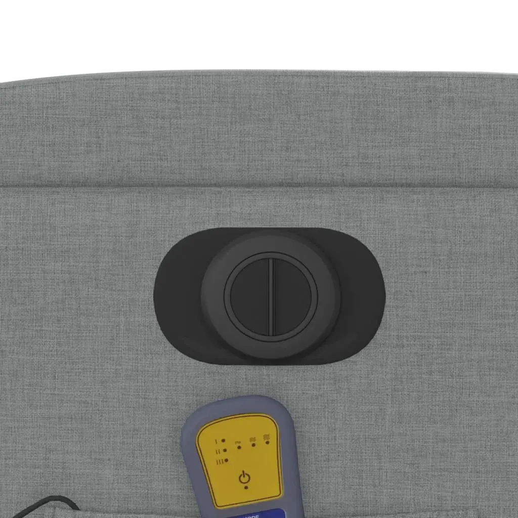 Electric Massage Chair Grey Fabric Stand Up Recliner with Power Lift and Vibration Massage