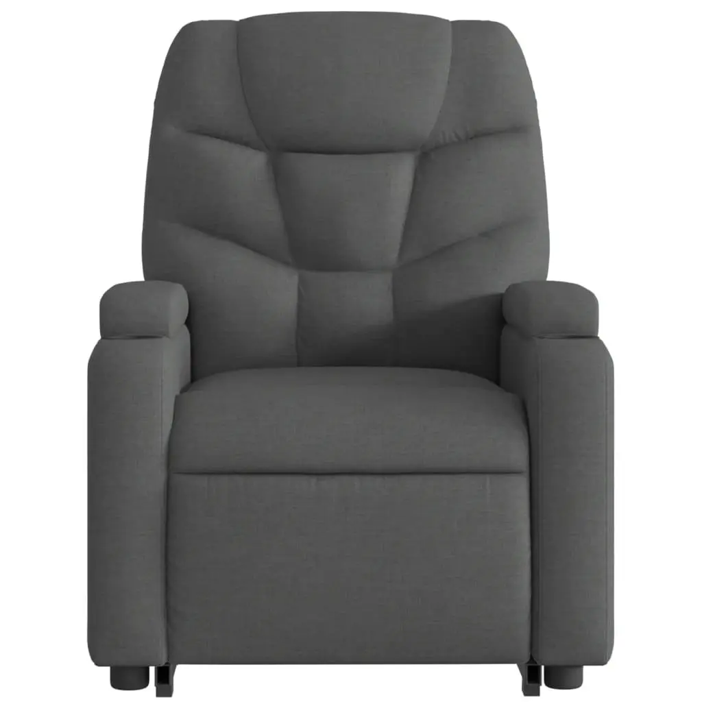 Electric Massage Recliner Chair Power Lift Grey Fabric 135 Degrees