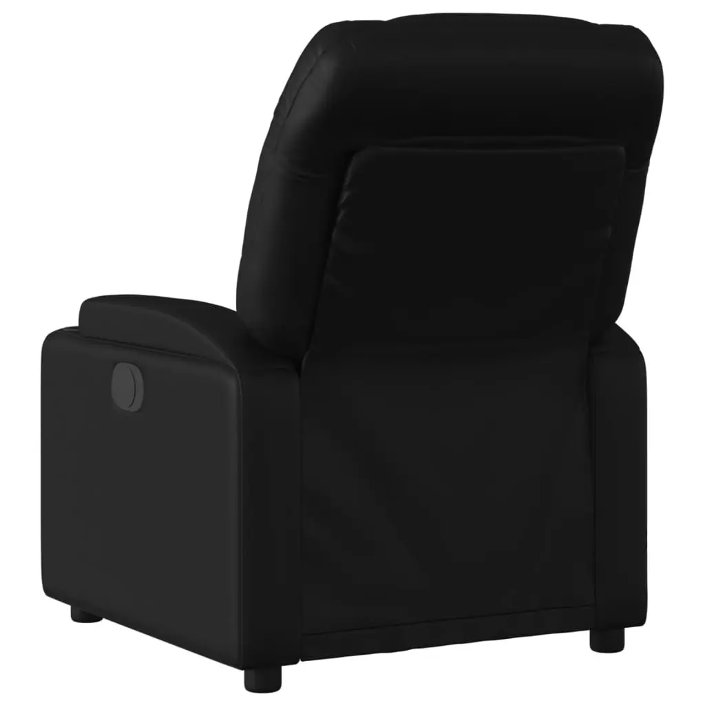 Recliner Chair Manual Reclining Armchair with Cup Holders Side Pocket Black