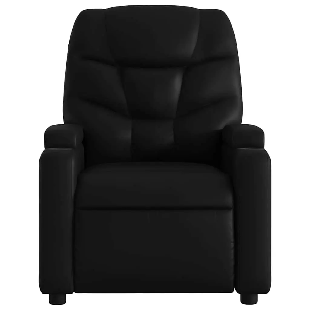 Electric Massage Recliner Chair Black Faux Leather 135 Degrees USB Powered