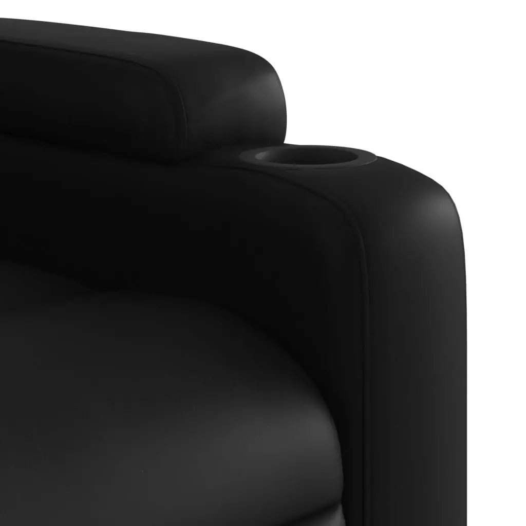 Electric Massage Recliner Chair Black Faux Leather Power Lift 135 Degrees