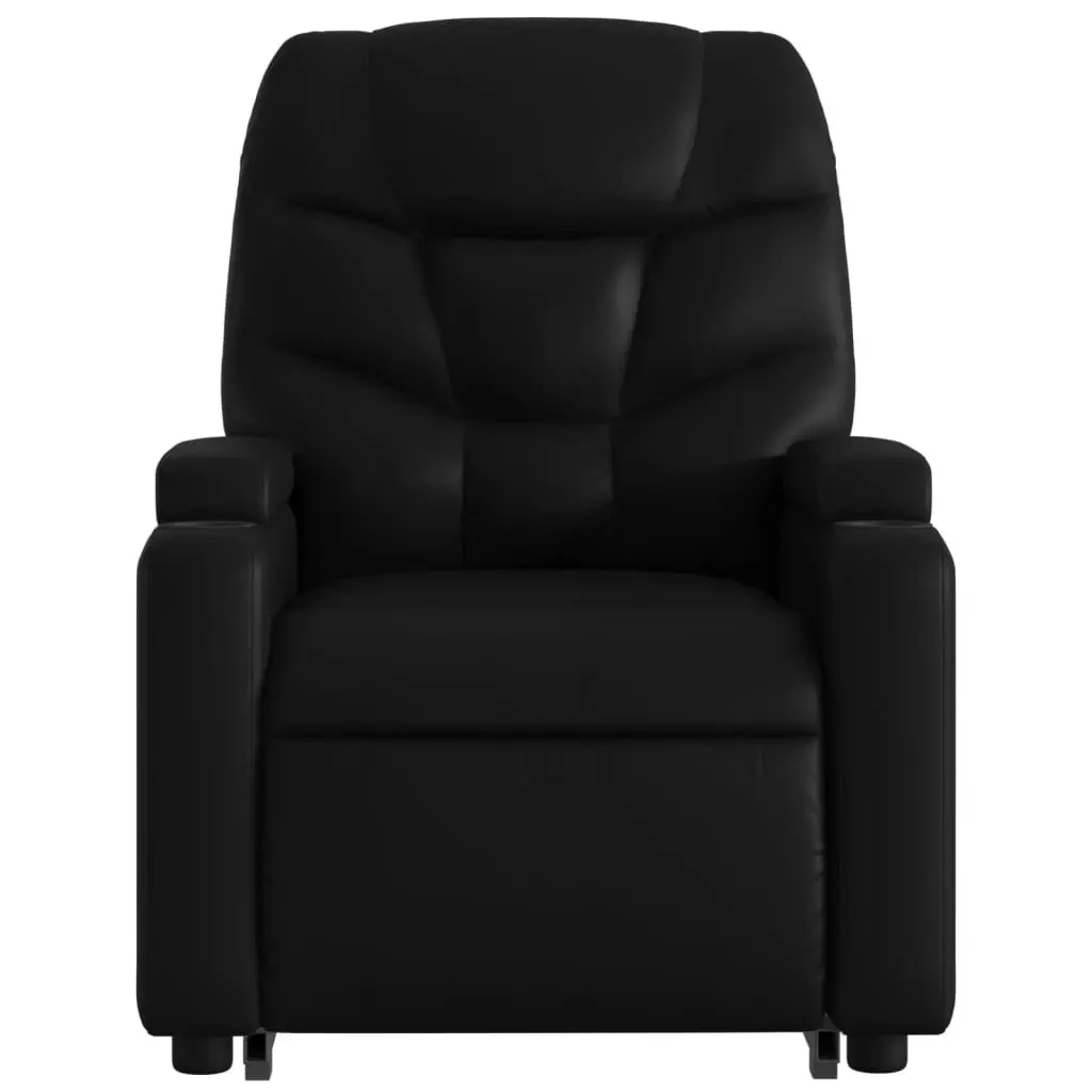 Electric Massage Recliner Chair Black Faux Leather Power Lift 135 Degrees