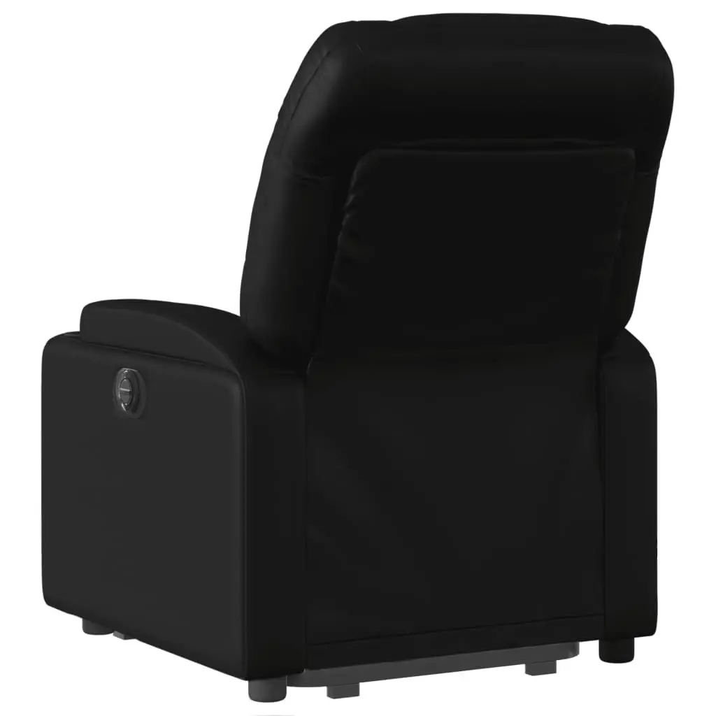 Electric Massage Chair Power Lift Recliner Black Faux Leather 135 Degrees