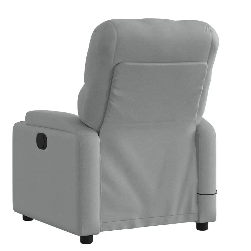 Grey Fabric Massage Recliner Chair with Manual Recline