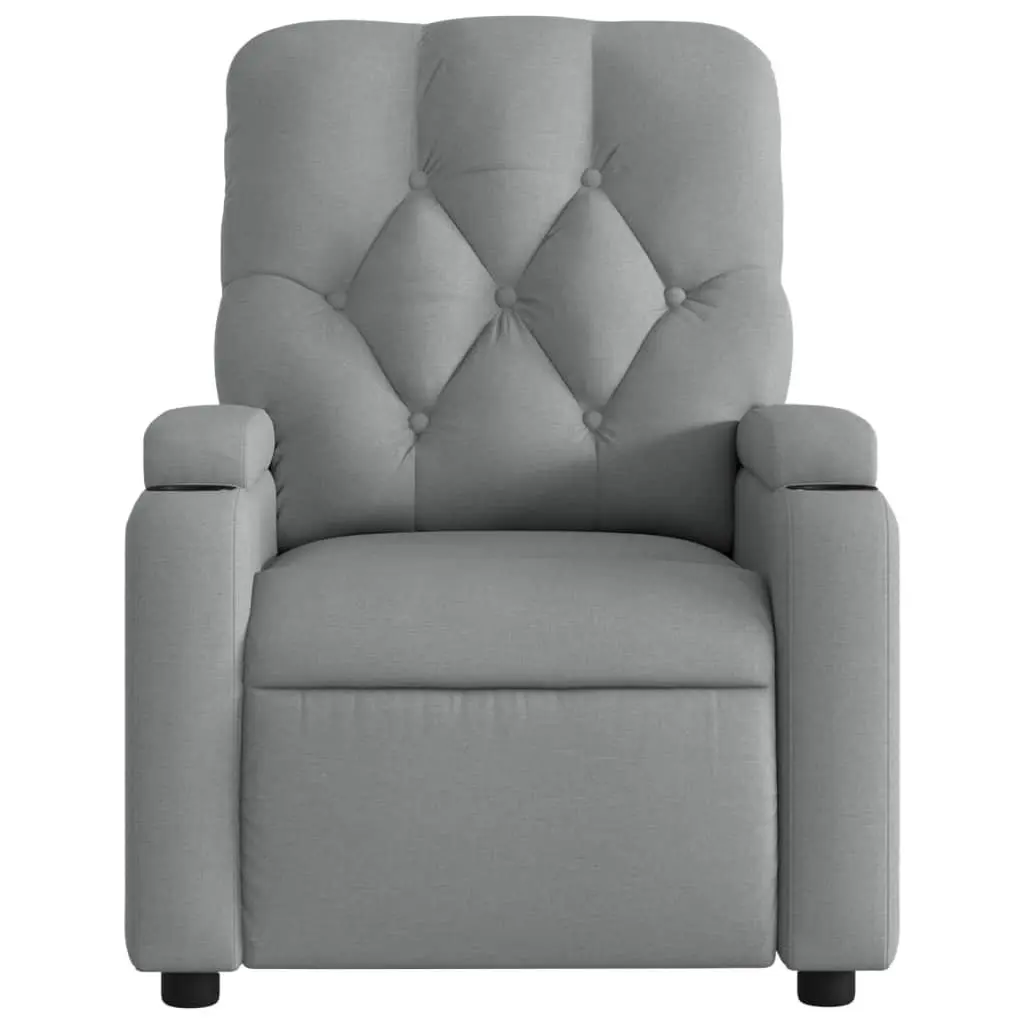 Grey Fabric Massage Recliner Chair with Manual Recline
