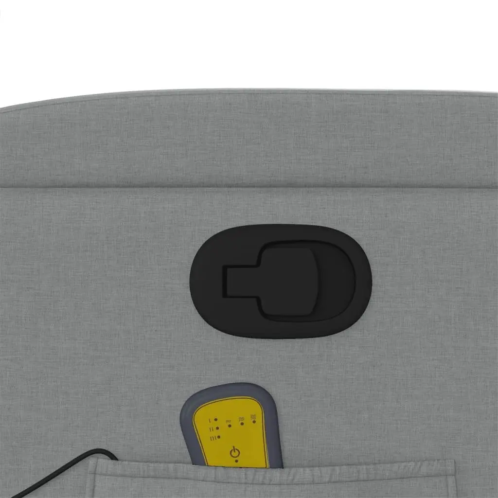 Grey Fabric Massage Recliner Chair with Manual Recline