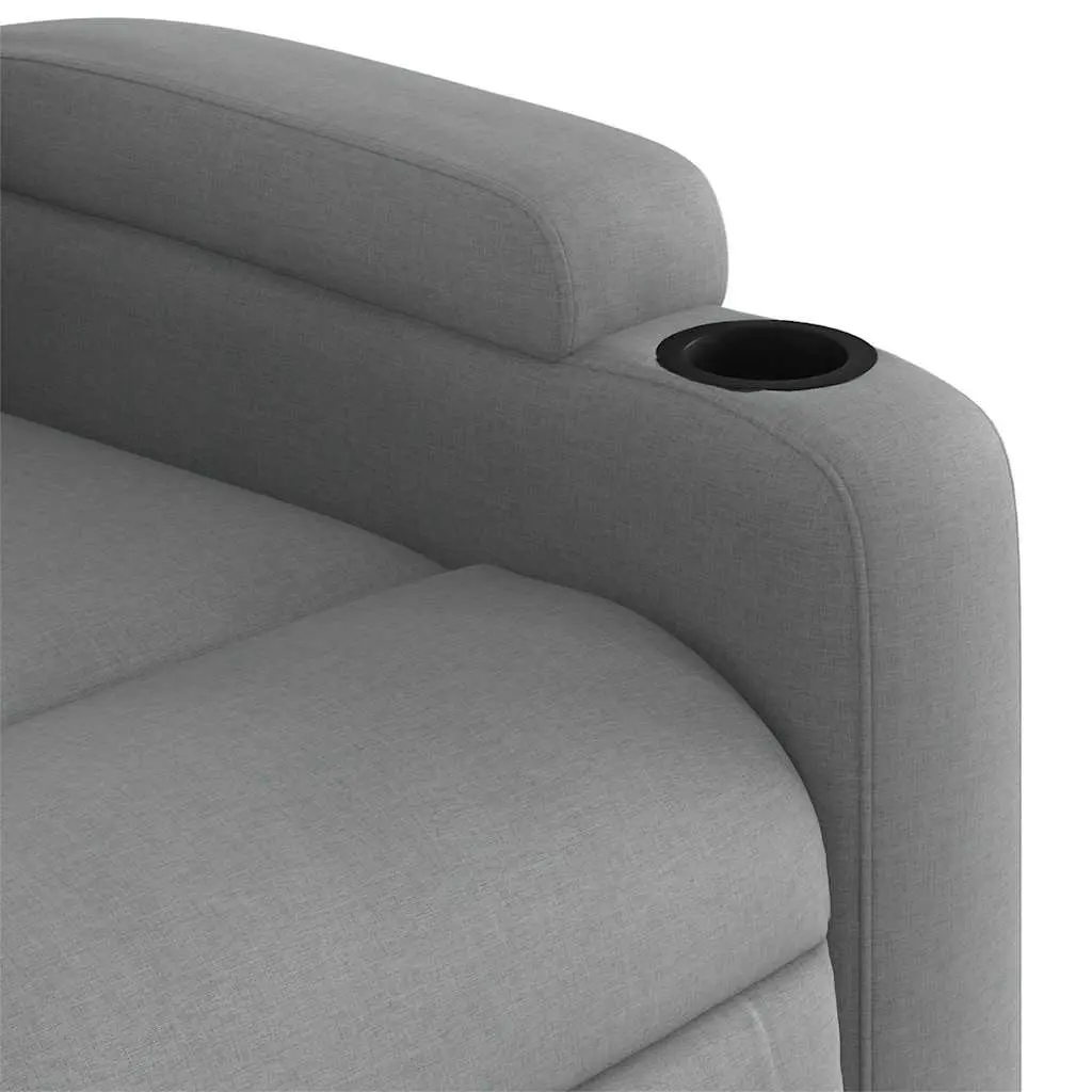 Electric Massage Recliner Chair Grey Fabric Power Lift Adjustable Footrest