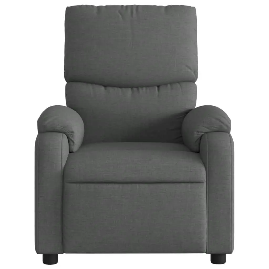 Electric Massage Recliner Chair Grey Fabric 135 Degrees Motorized Armchair