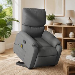Comfortable Electric Lift Massage Recliner Chair in Grey