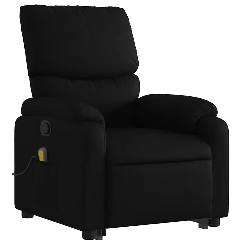 Electric Massage Recliner Chair Black Faux Leather Power Lift Stand Up Armchair