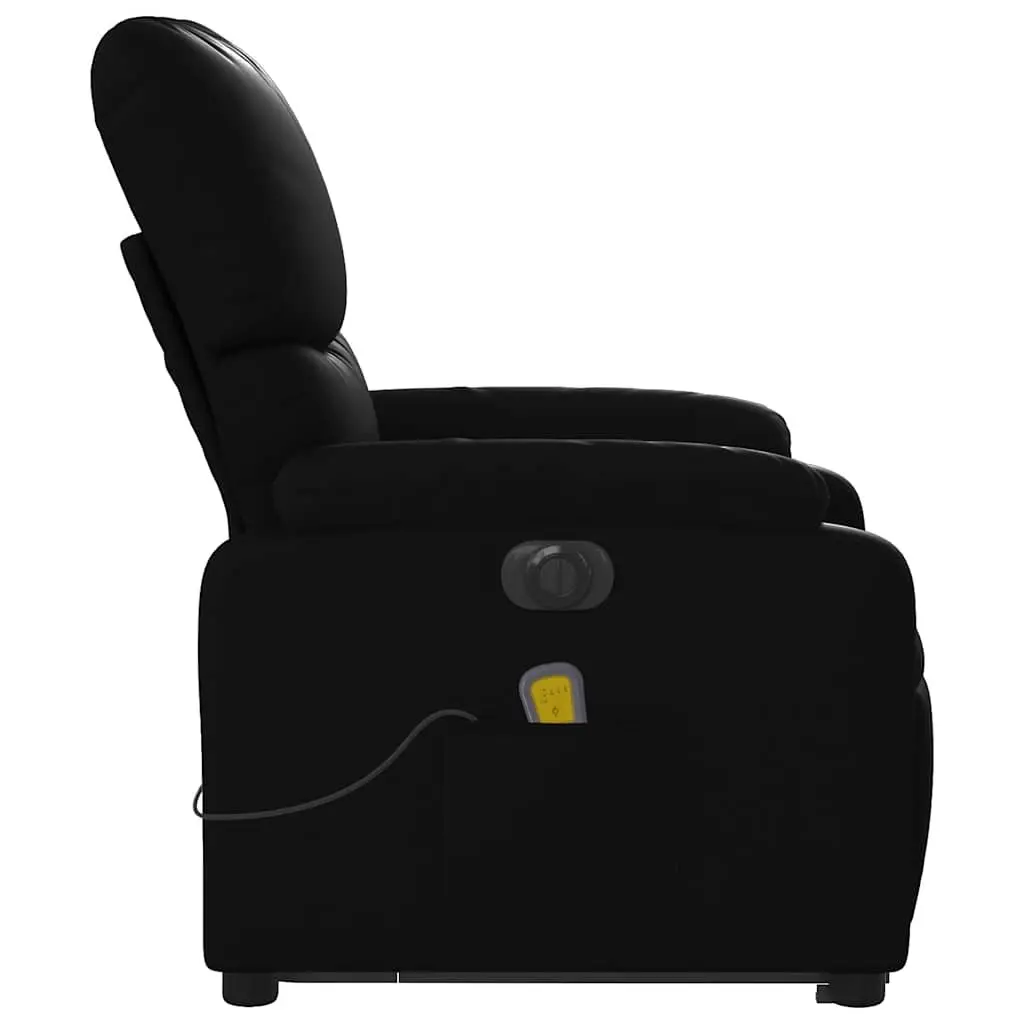 Electric Massage Recliner Chair Black Faux Leather Power Lift 135 Degrees
