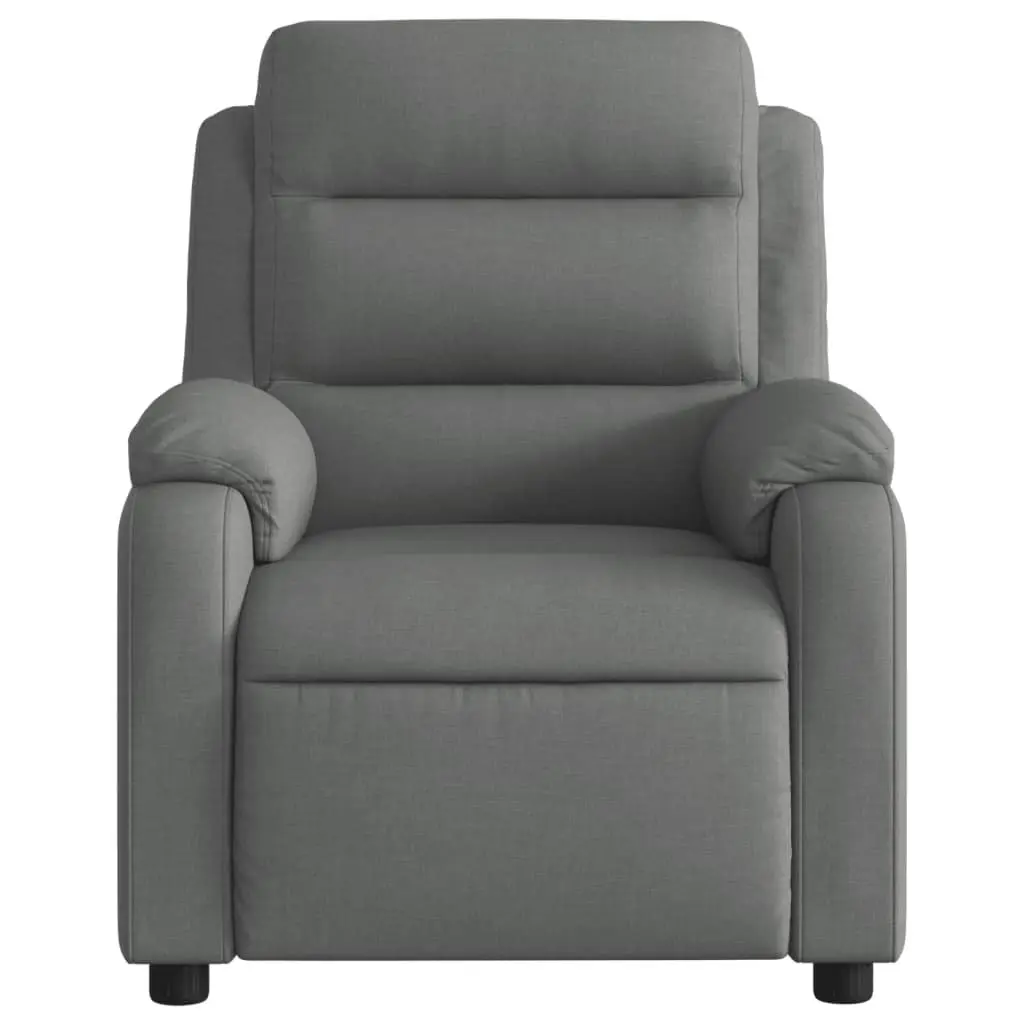 Grey Fabric Massage Recliner Chair with Footrest
