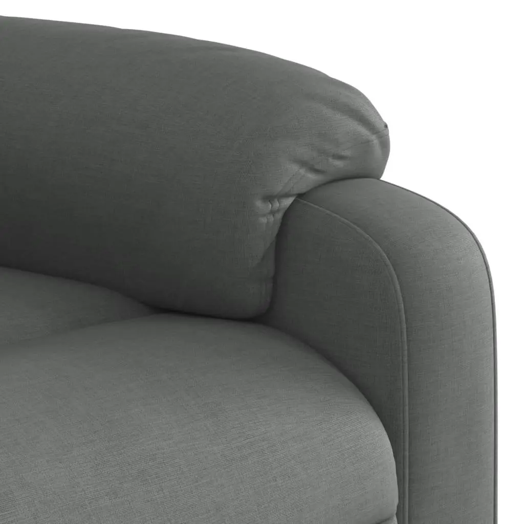Grey Fabric Massage Recliner Chair with Footrest