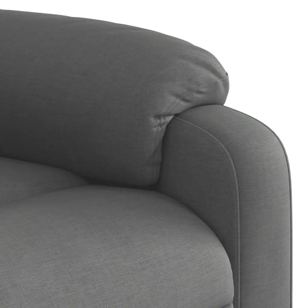 Electric Recliner Chair Grey Fabric Massage Armchair Adjustable Footrest 135 Degrees
